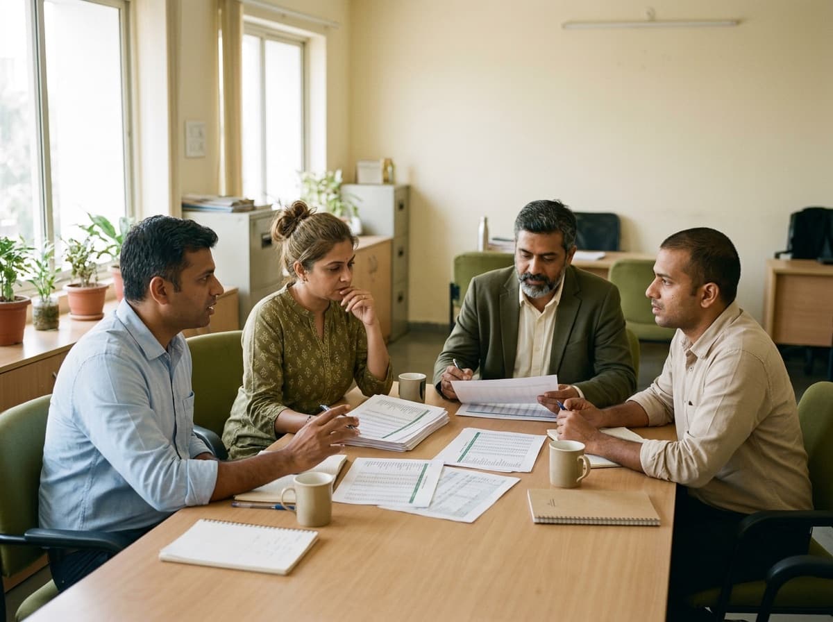 Management team around a table